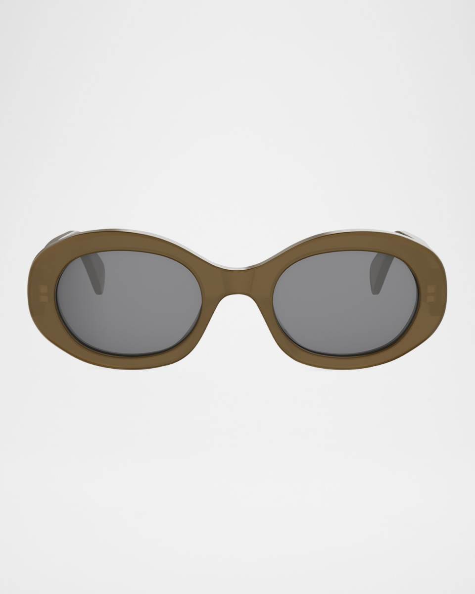 Triomphe Acetate Oval Sunglasses